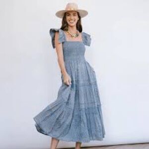 NWT Sunshine Tienda Dark and Stormy Rio maxi dress size XS/Small Spring Boho